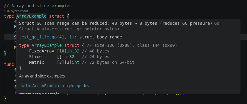 Struct hover